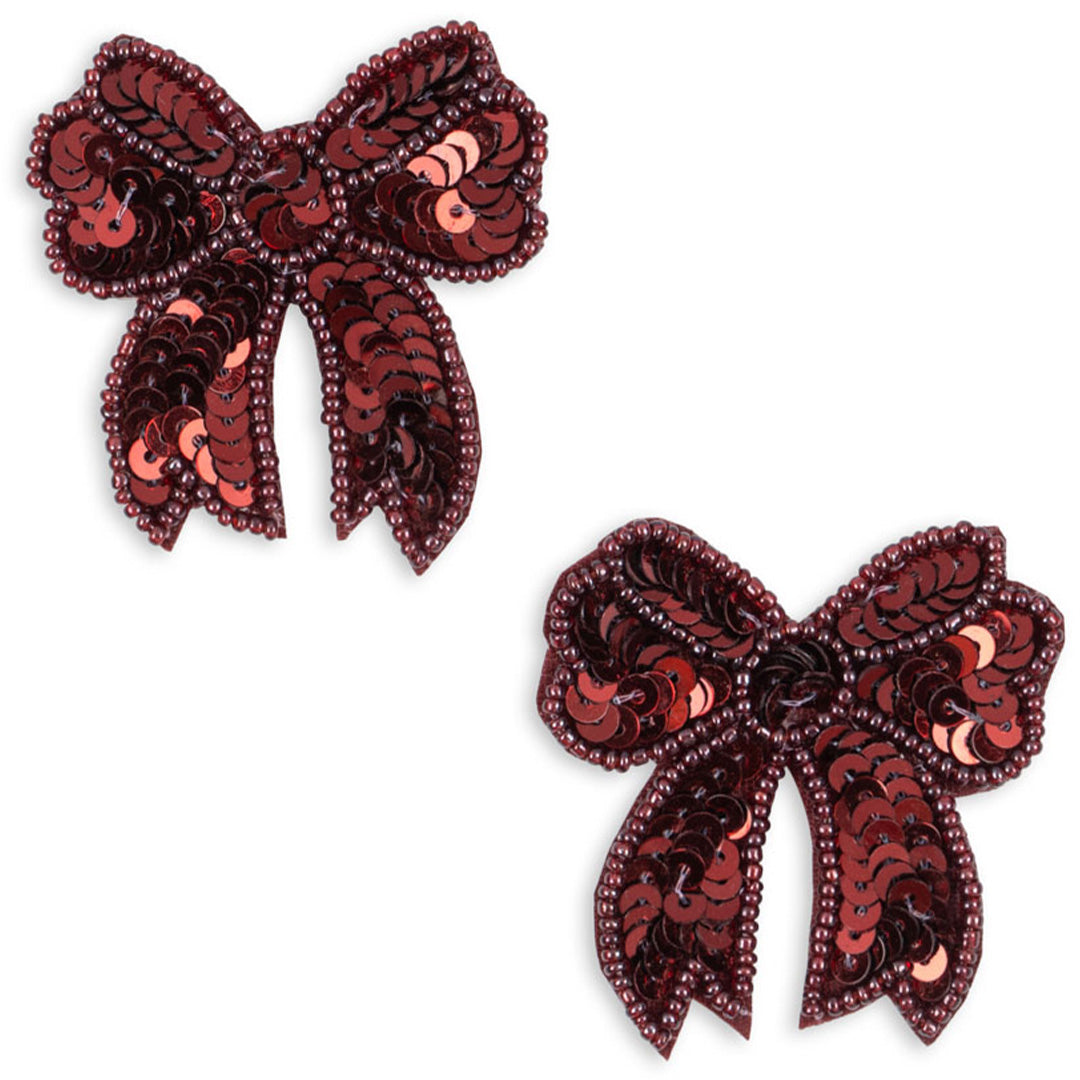 konges sløjd haarclips sequin bow - rio red - 2st