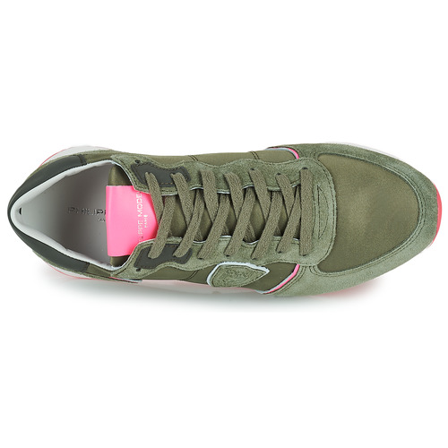 Philippe Model - TROPEZ X LOW WOMAN Kaki / Rosa