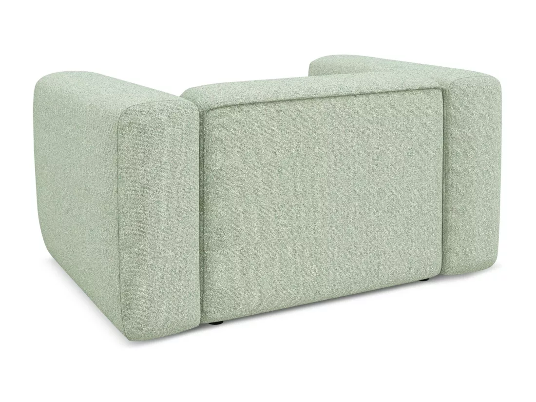 Fauteuil en tissu texturé - vert clair - EKAHI