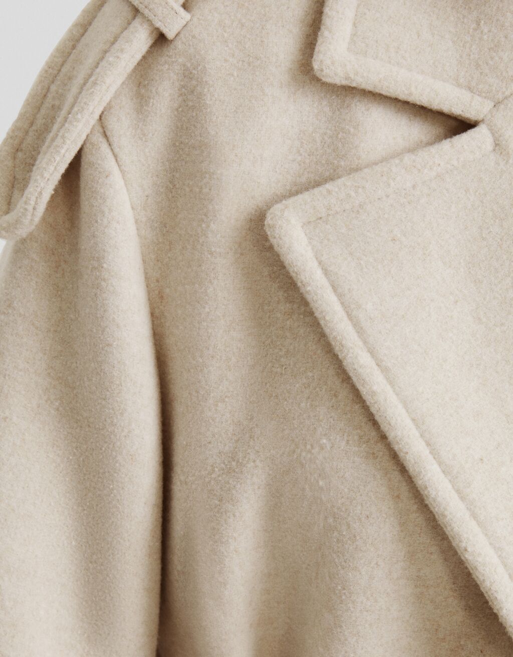 Trench coat em mistura de lã