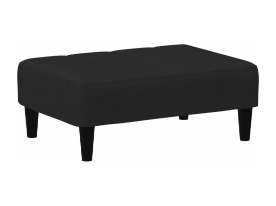 Repose-pied noir 77x55x31 cm velours