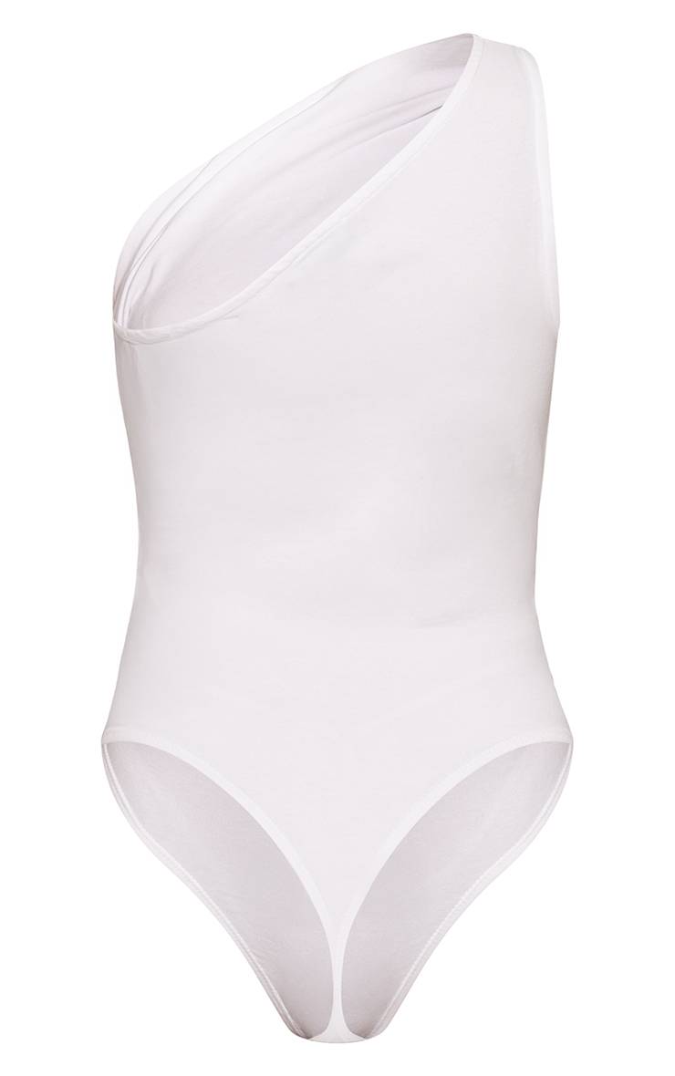Blanc Body Asymétrique En Coton Doux