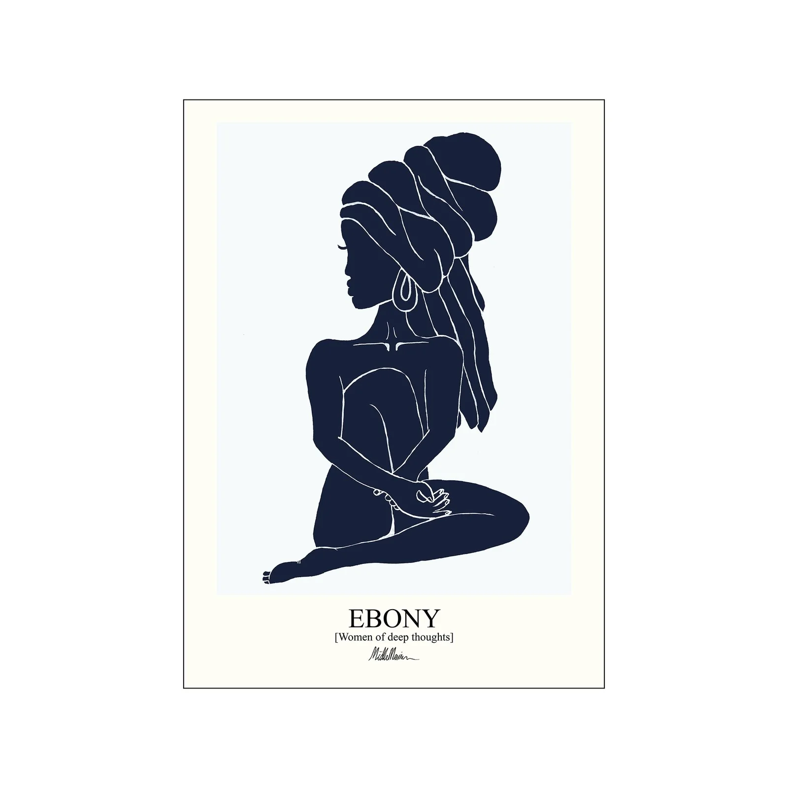 Poster & Frame  Morais Artworks Ebony plakat - Blue