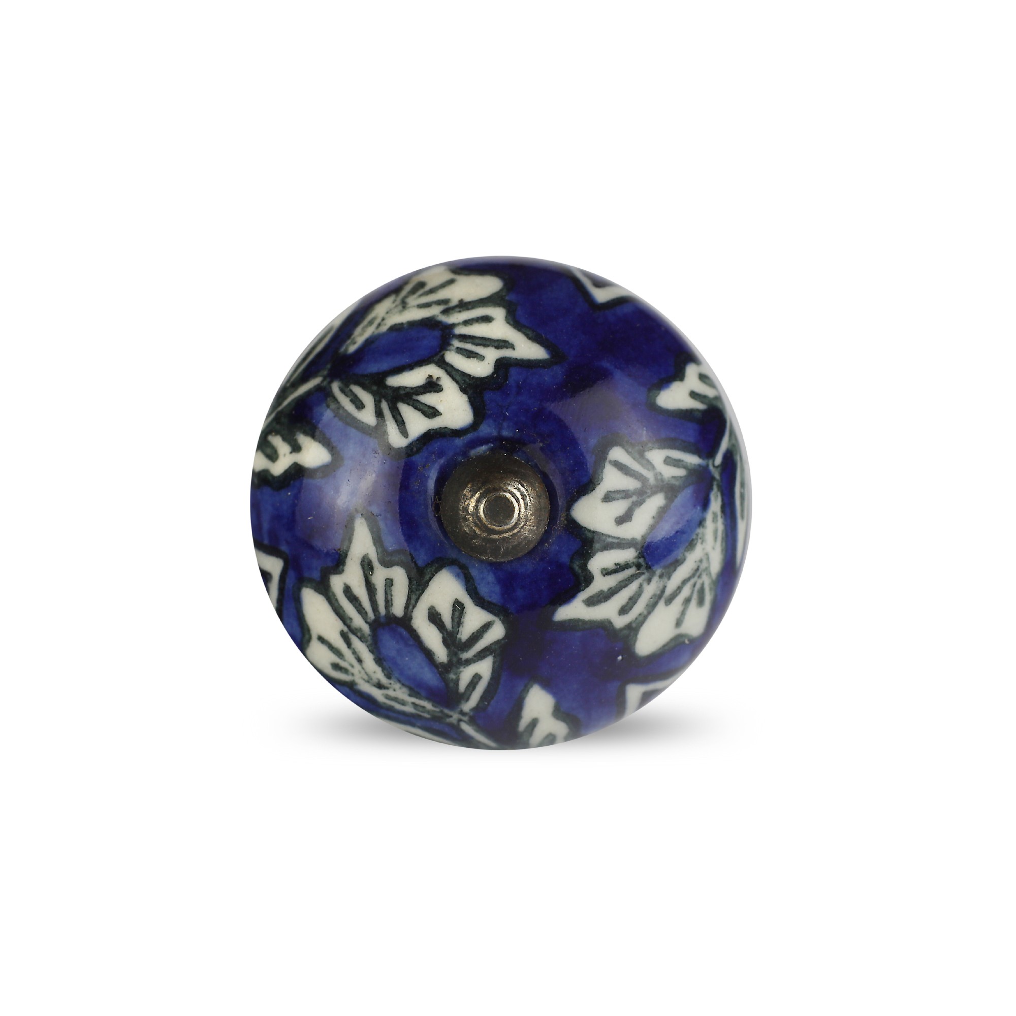 Keramik-Knauf rund, blau/weiß, Ø 3,8 cm, L 2,5 cm günstig bestellen