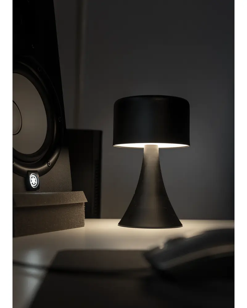 Bordlampe sort - H21 cm