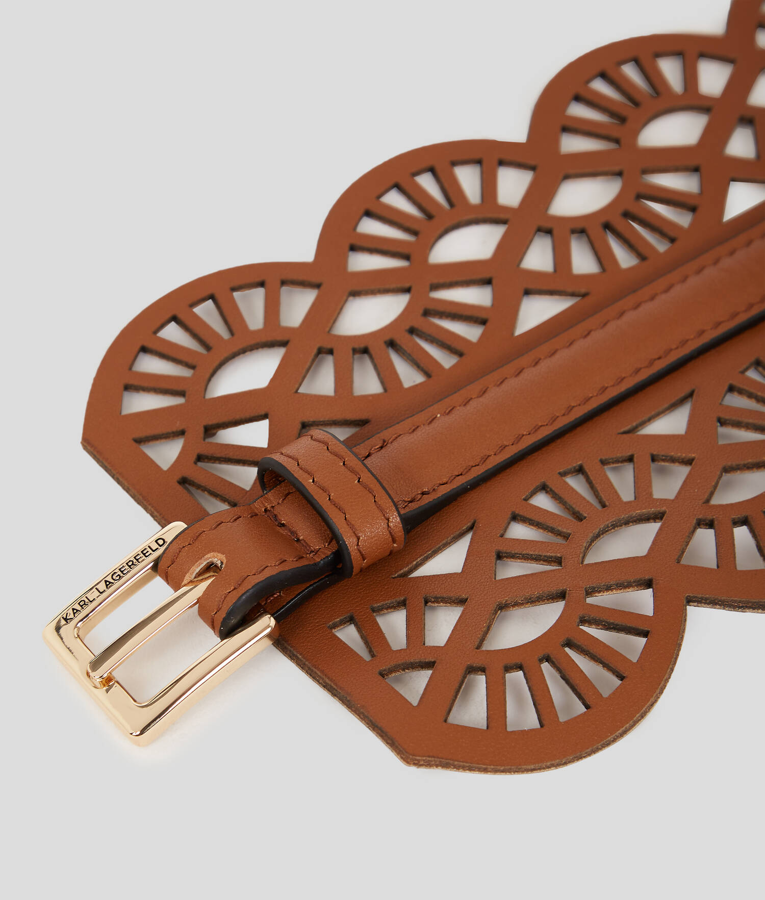 CEINTURE ÉVENTAIL K/ESSENTIAL - Tan foncé