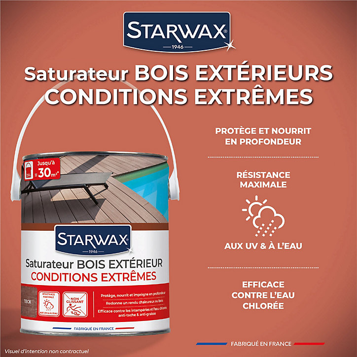 Saturateur extérieur haute protection couleur teck 2,5 L