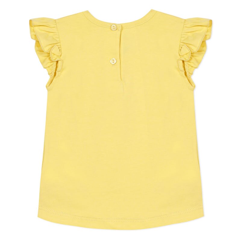 T-shirt en coton jaune mini mimosa bébé fille Absorba Aucune nuance