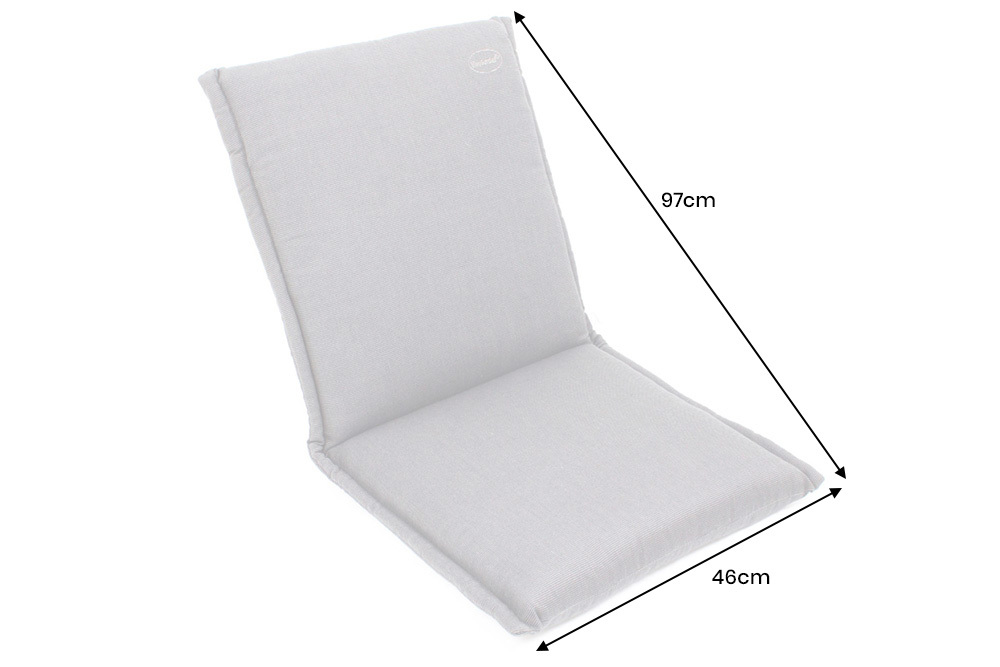Outdoor Kissen ROG 46x97cm beige Sitzkissen Polster-Auflage für Niedriglehner