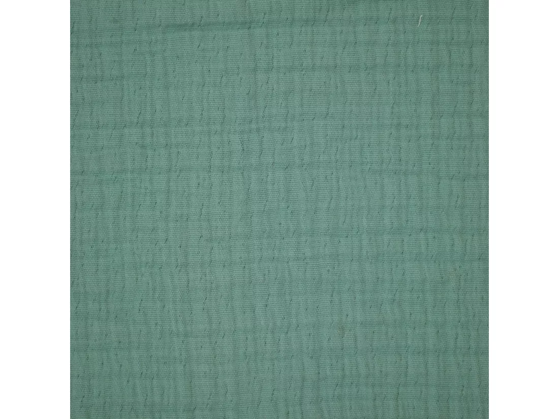 Dessus de lit 180x250 cm BREHAT 100% gaze de coton vert lichen
