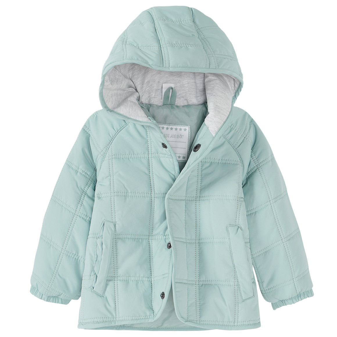 Topomini Baby Steppjacke mit Kapuze mintgrün