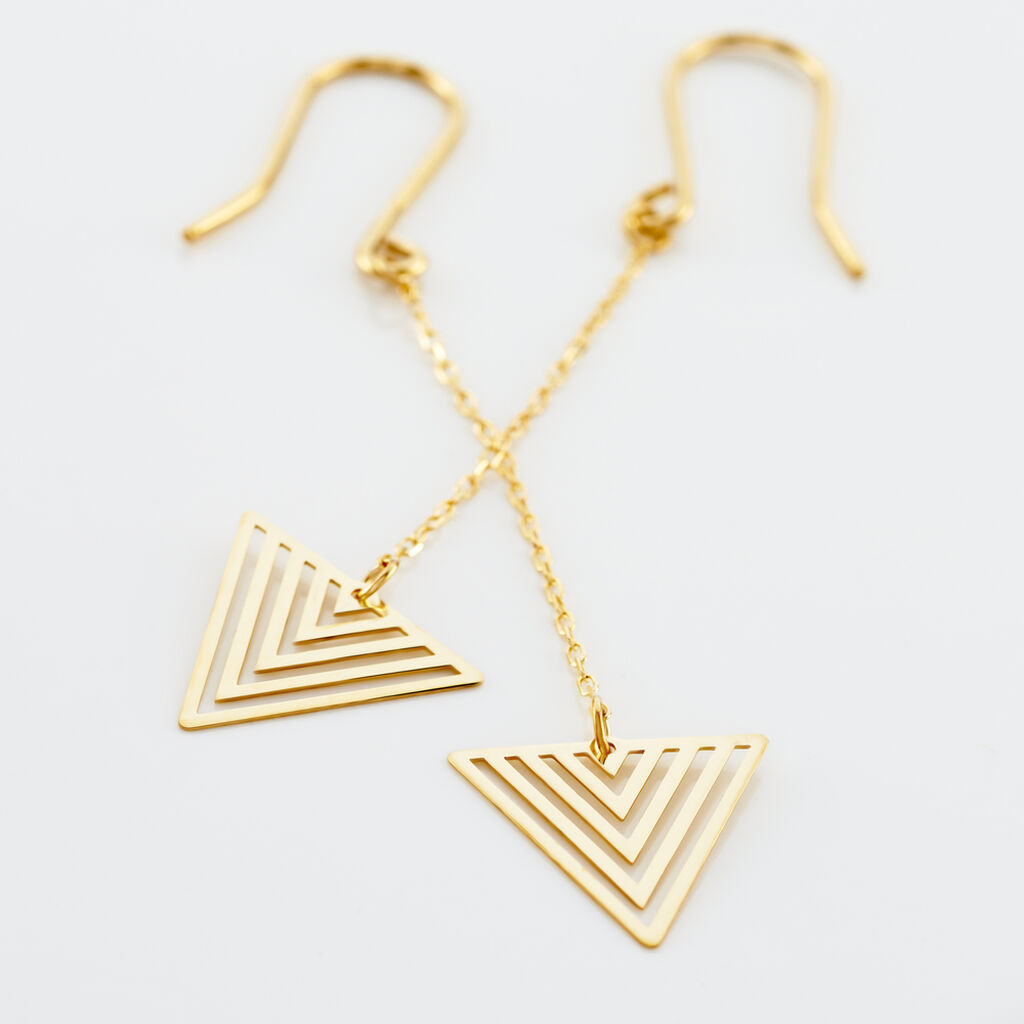 Boucles D'oreilles Pendantes Katie Or Jaune