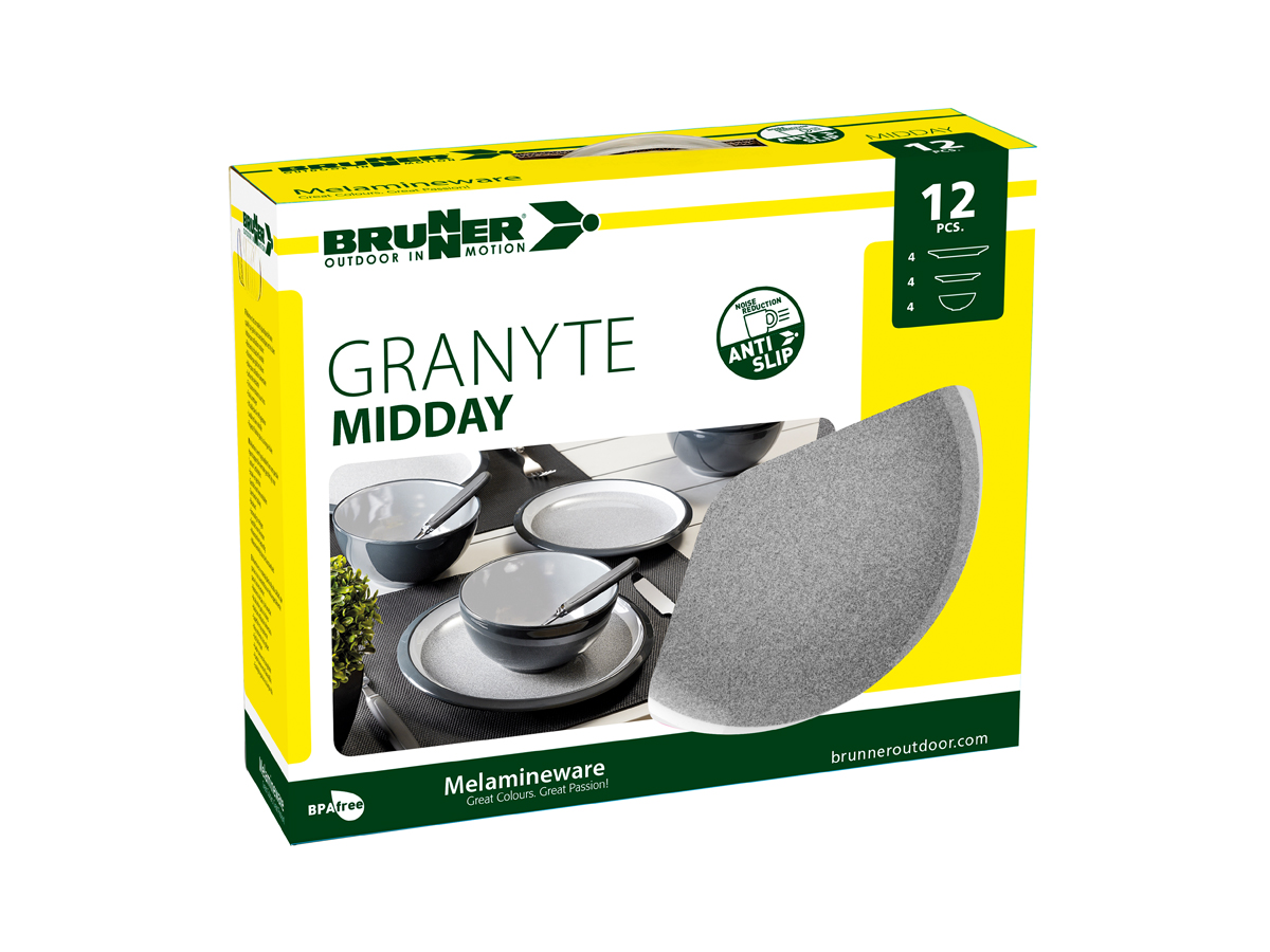 Brunner Midday Granyte 12-delig serviesset