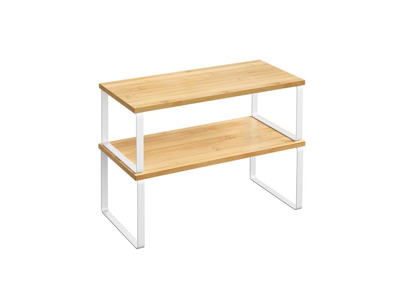 Songmics Lagerregal Nature-Weiss Küchen-Organizer 2er Set
