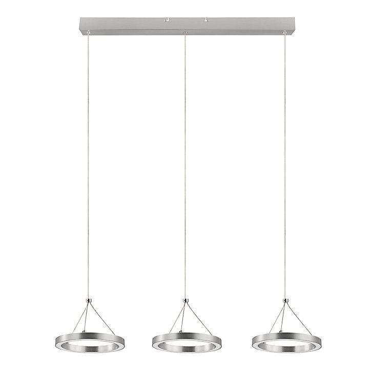 Suspension 3 ampoules LED intégrée Taphao brossé