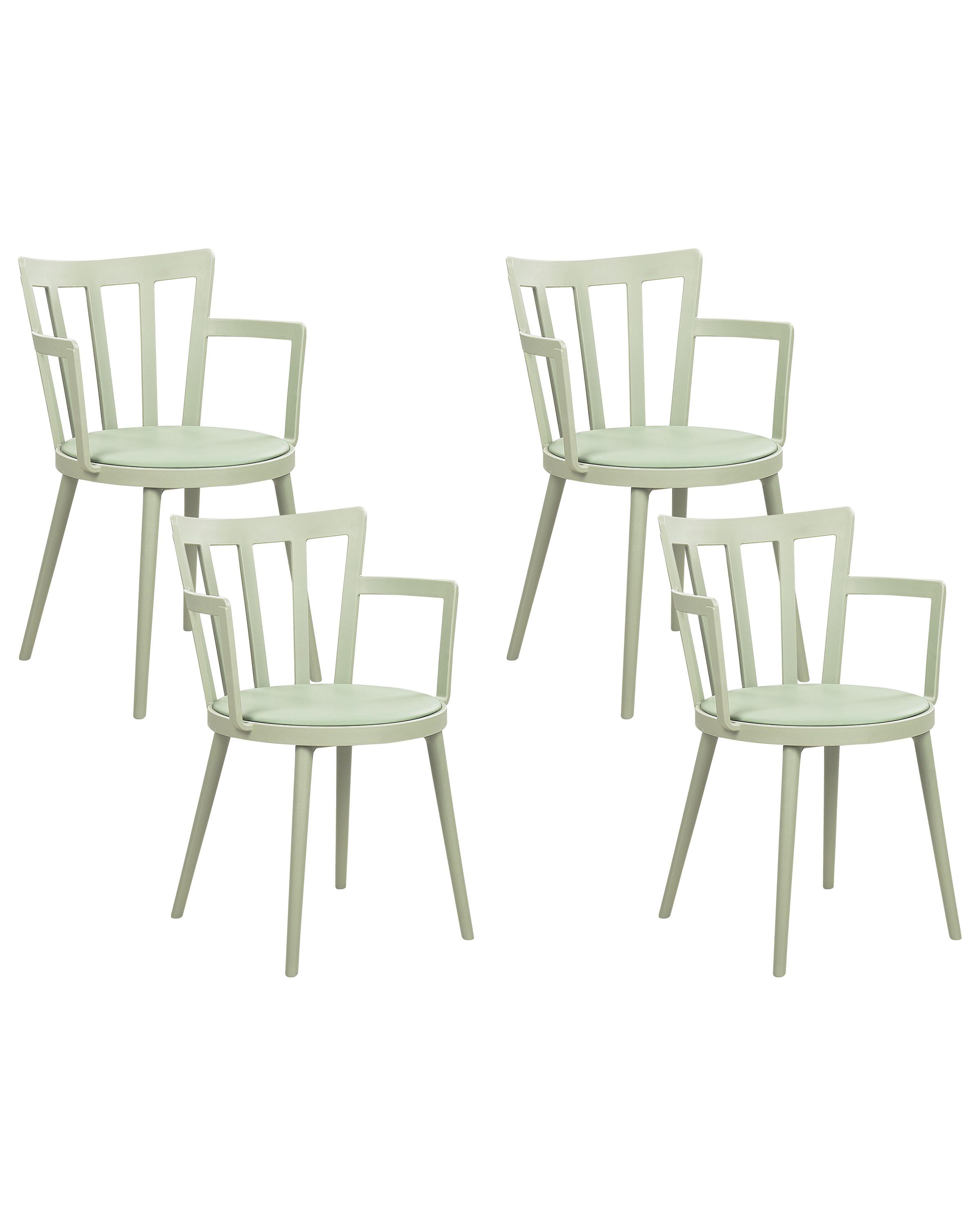 Set van 4 eetkamerstoelen MORILL Lichtgroen