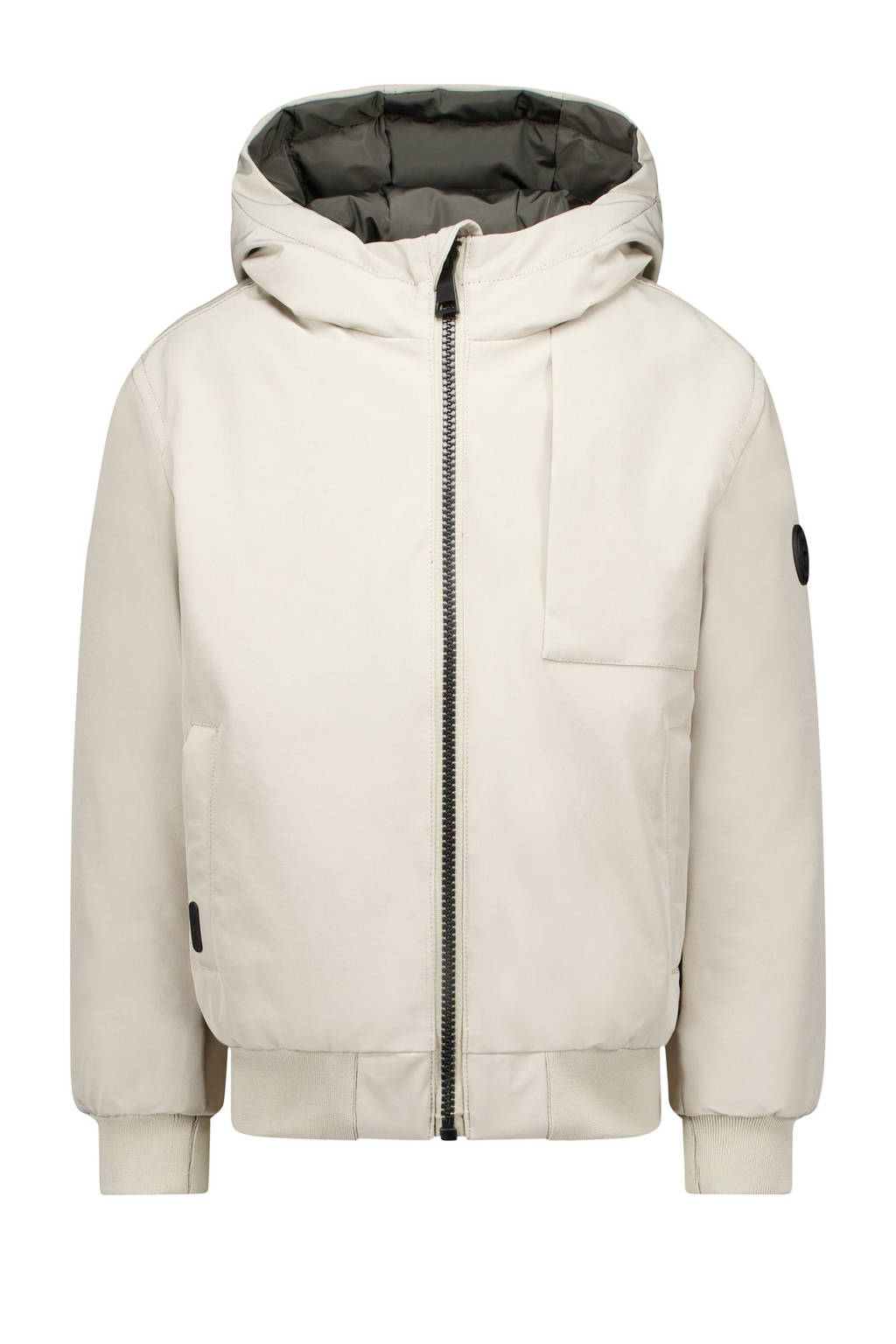 Airforce reversible gewatteerde winterjas ecru/bruin