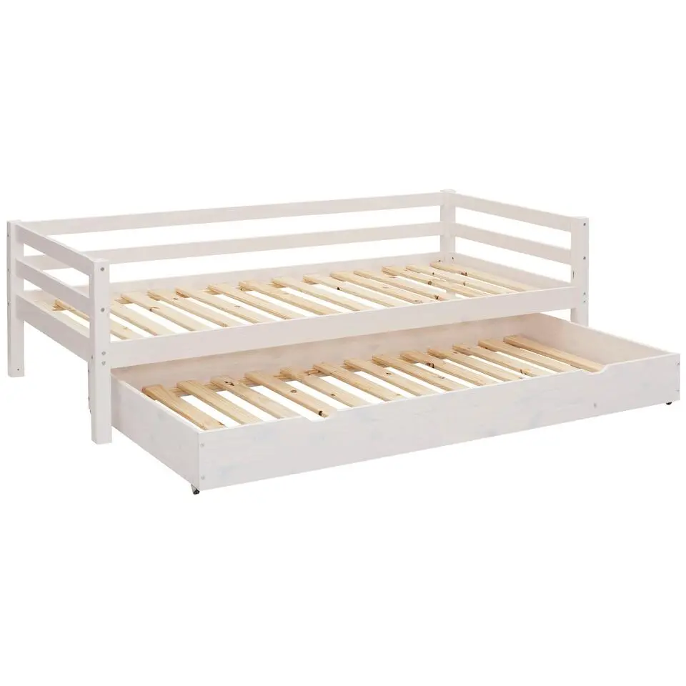 Alpi - Bed met bedlade 90x200 cm wit grenen