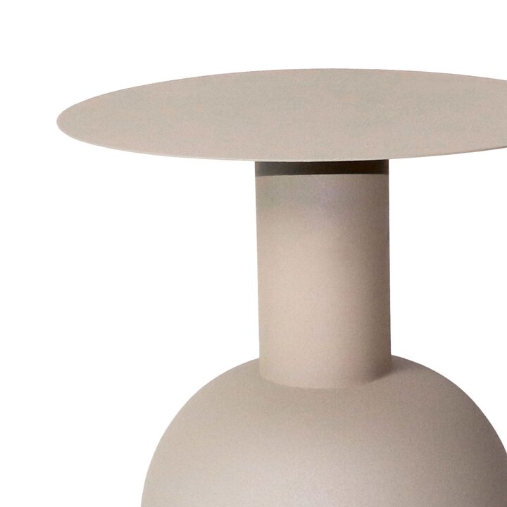 Bijzettafel Pip Beige | Beige metalen bijzettafel