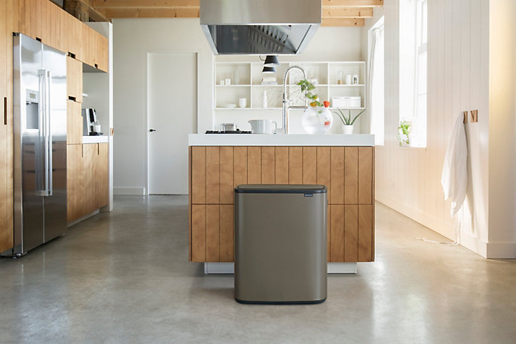 Poubelle à pression Brabantia Bo Waste Bin 60 L platinum