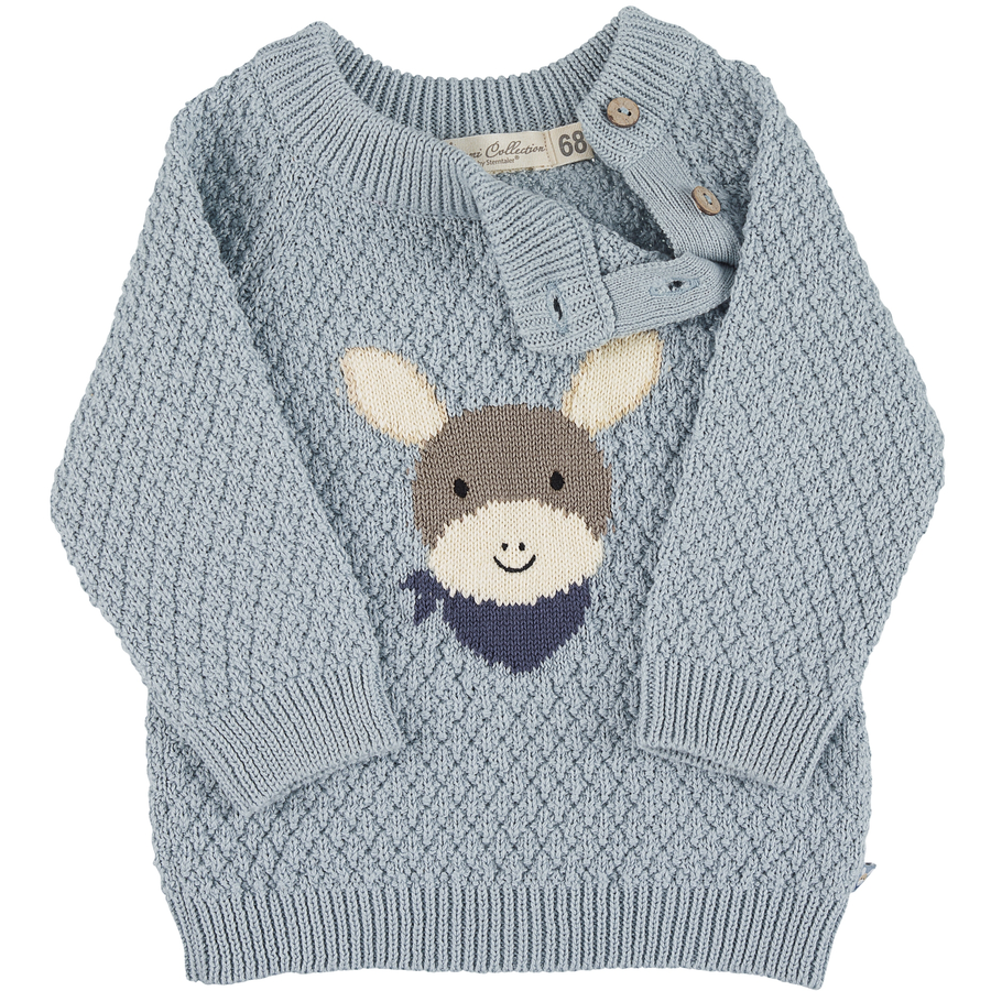 Sterntaler Strick-Pullover Emmi hellblau