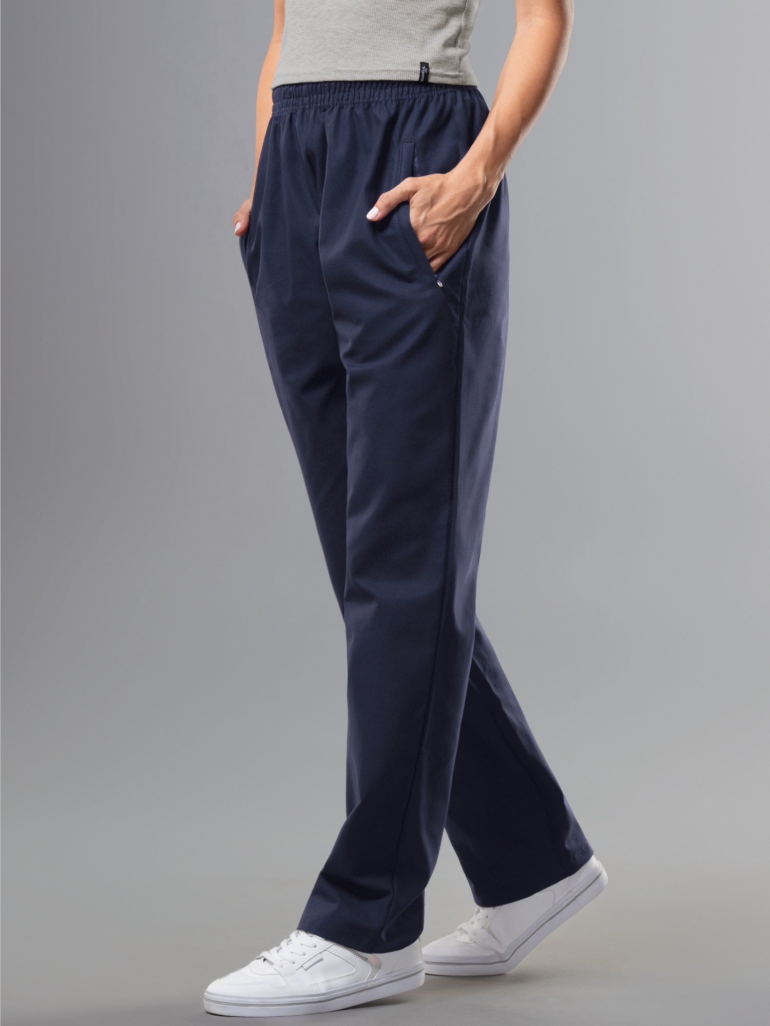 Freizeithose aus 100% Baumwolle Navy