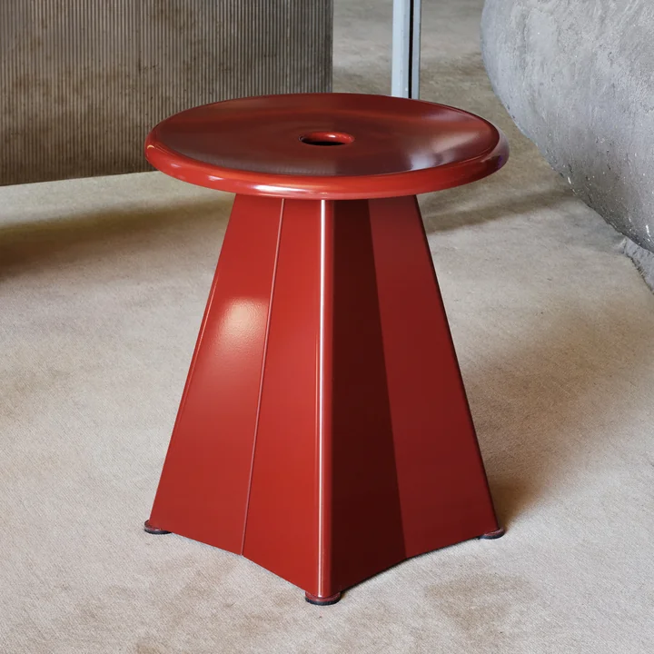 Vitra - Tabouret Métallique Hocker, japanese red
