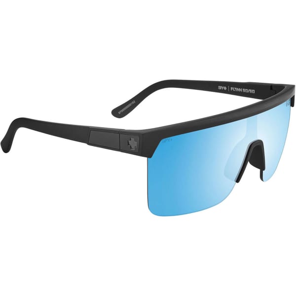 Lunette de soleil lifestyle SPY FLYNN 5050 MATTE BLACK HAPPY BOOST POLAR ICE BLUE MIRROR
