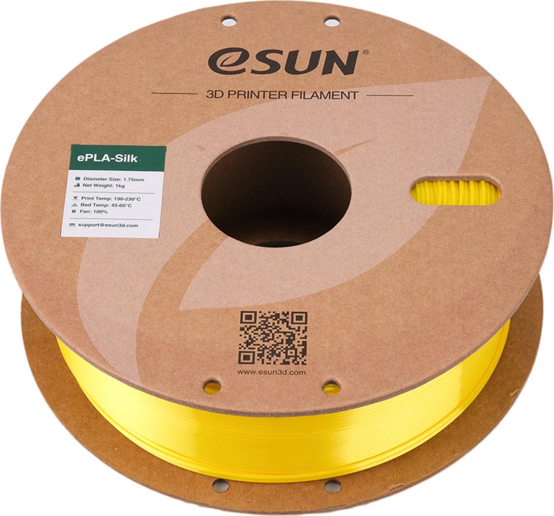 eSUN  PLA-Silk Yellow, 1,75 mm / 1000 g    PLA mit glänzender, seidenmatter Textur