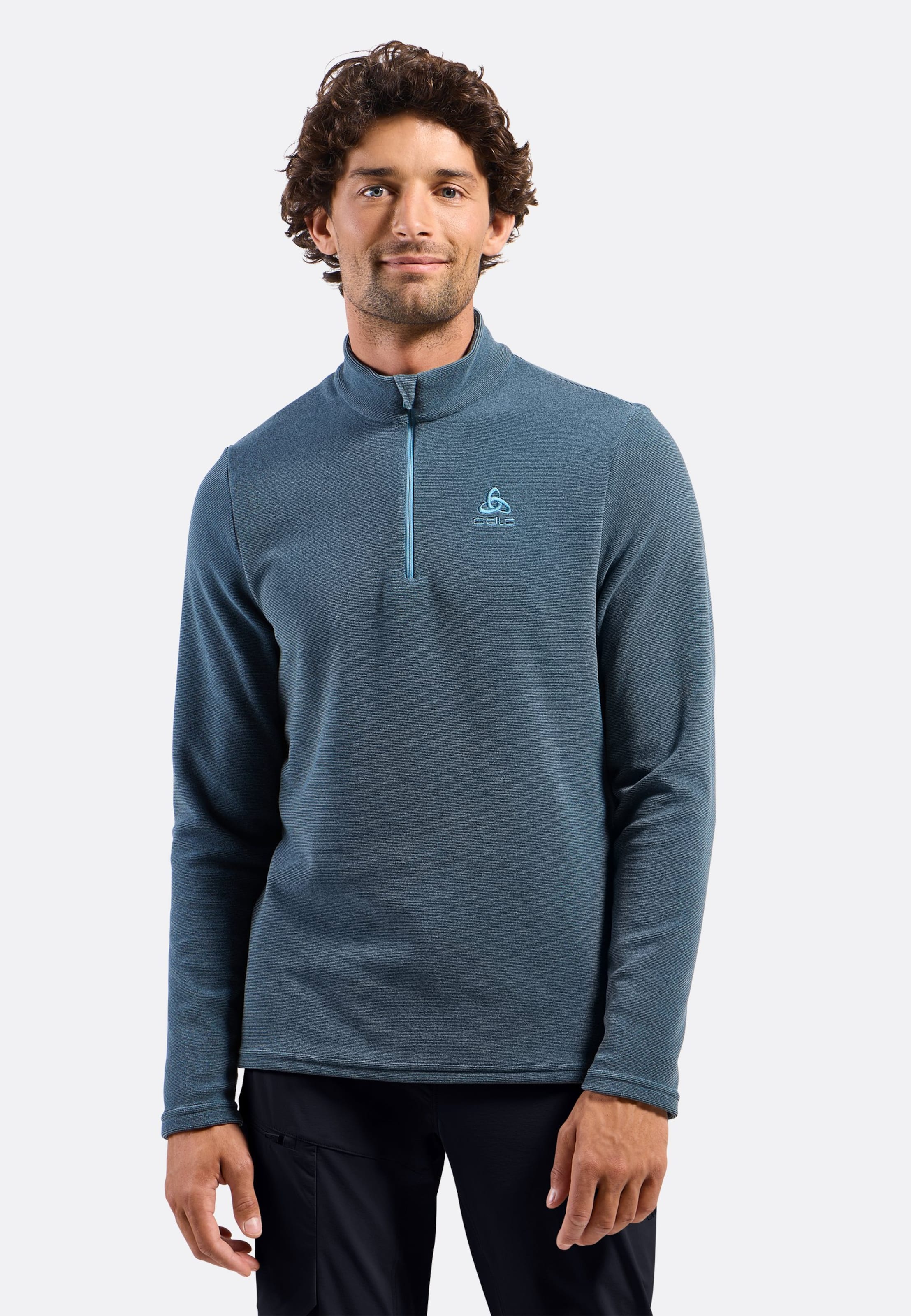 Herren Roy Mid Layer mit Halbreißverschluss in provincial blue - black