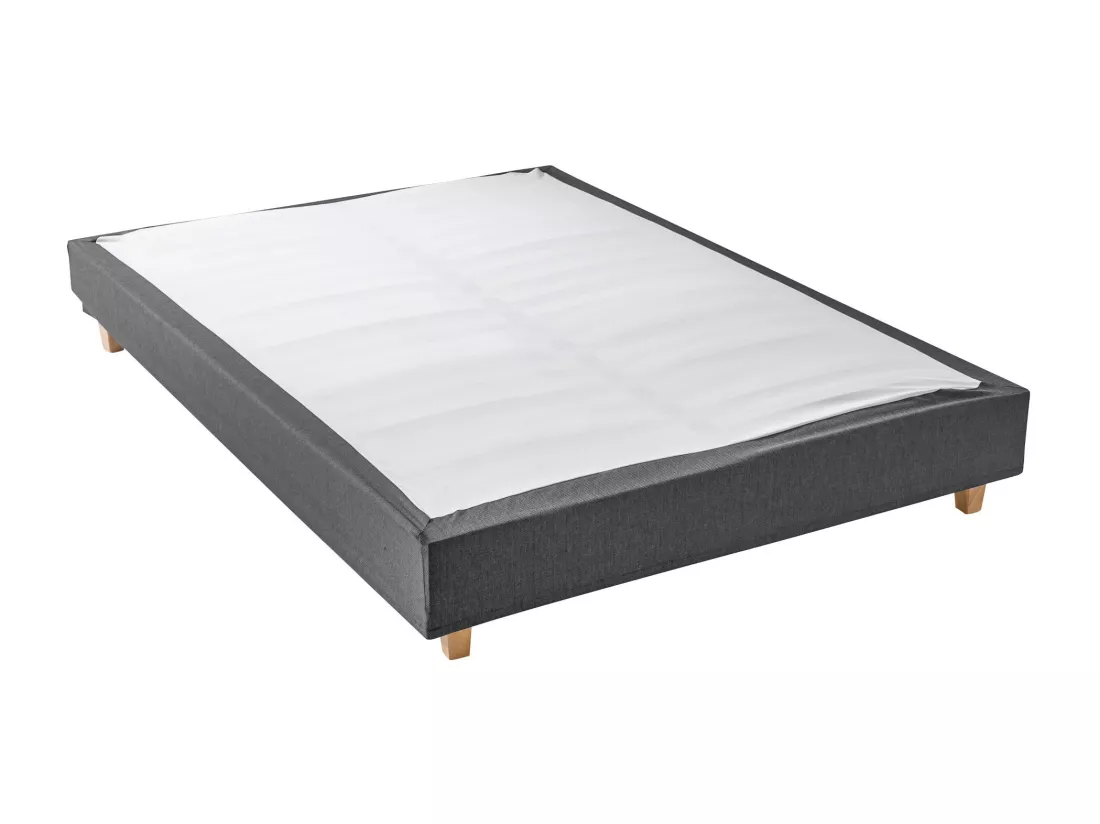 Cache-sommier Anthracite LEAVE - Someo 90x190 cm