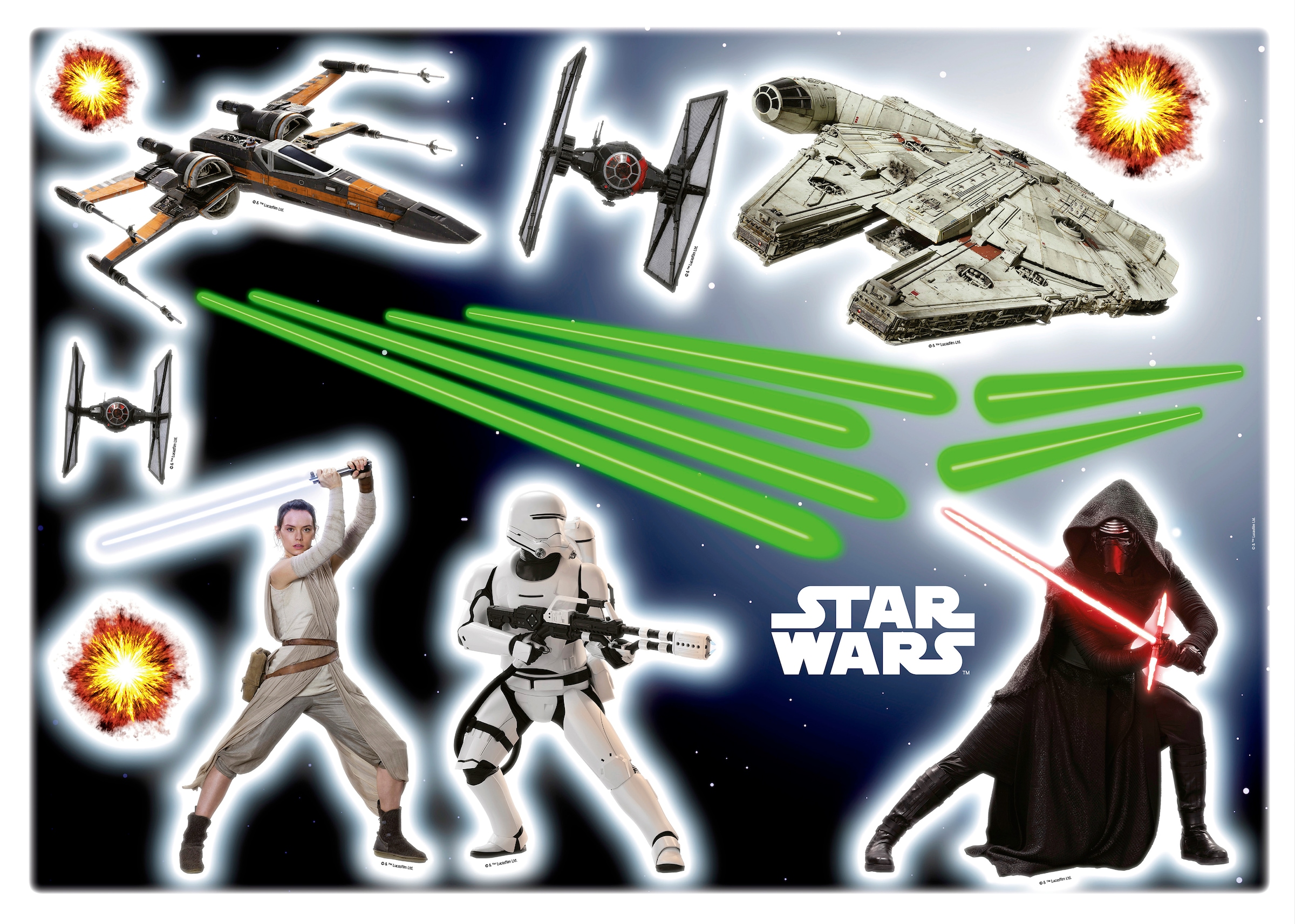 Komar Wandtattoo »Star Wars EP7 - Grösse 50 x 70 cm« selbstklebend, Wandsticker, Kinderzimmer