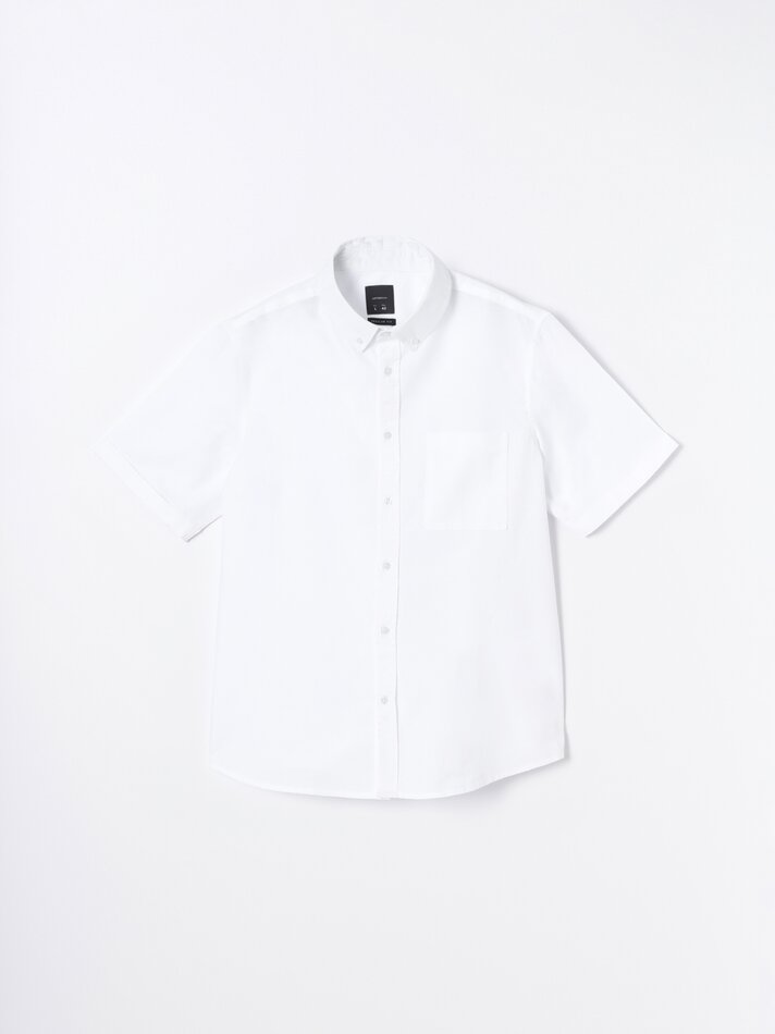 Camisa Oxford de manga curta - Branca