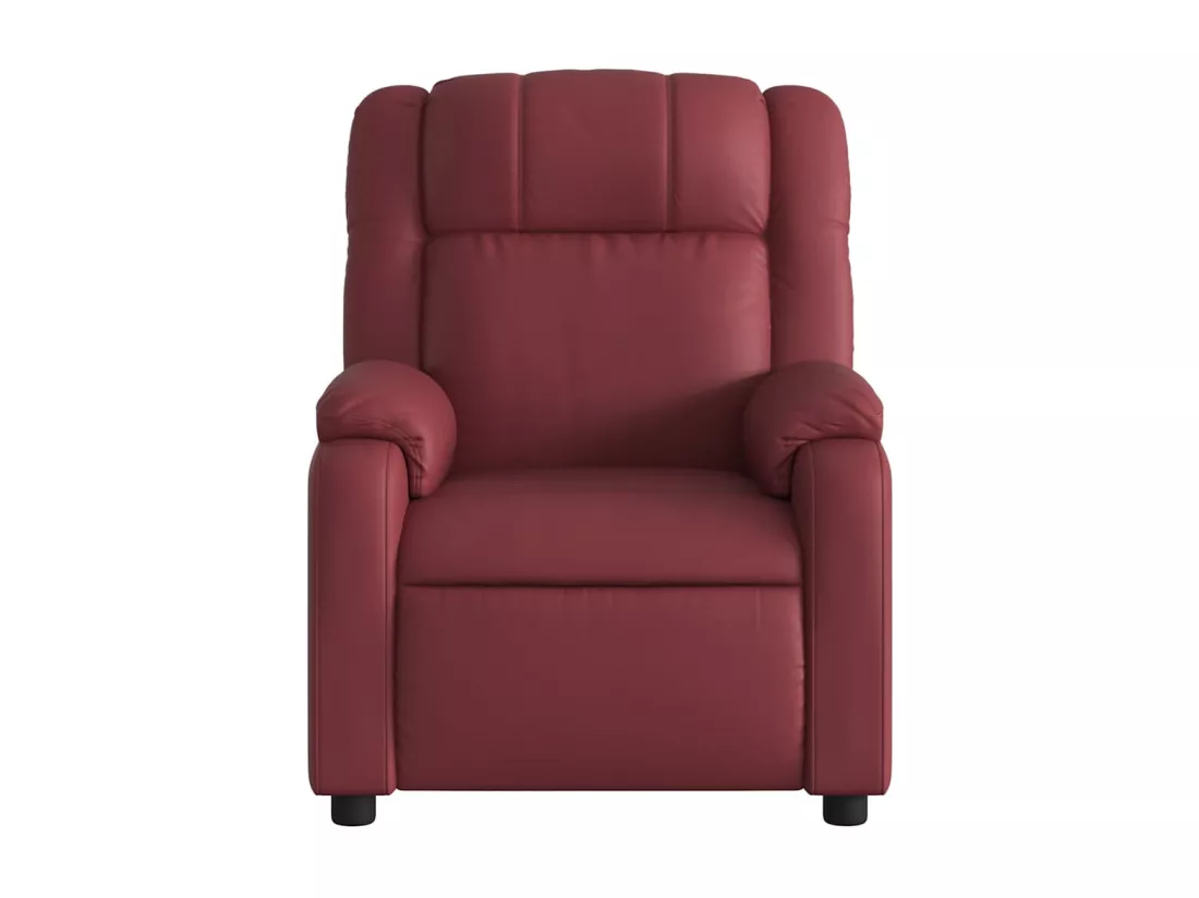 Fauteuil de massage inclinable électrique rouge bordeaux