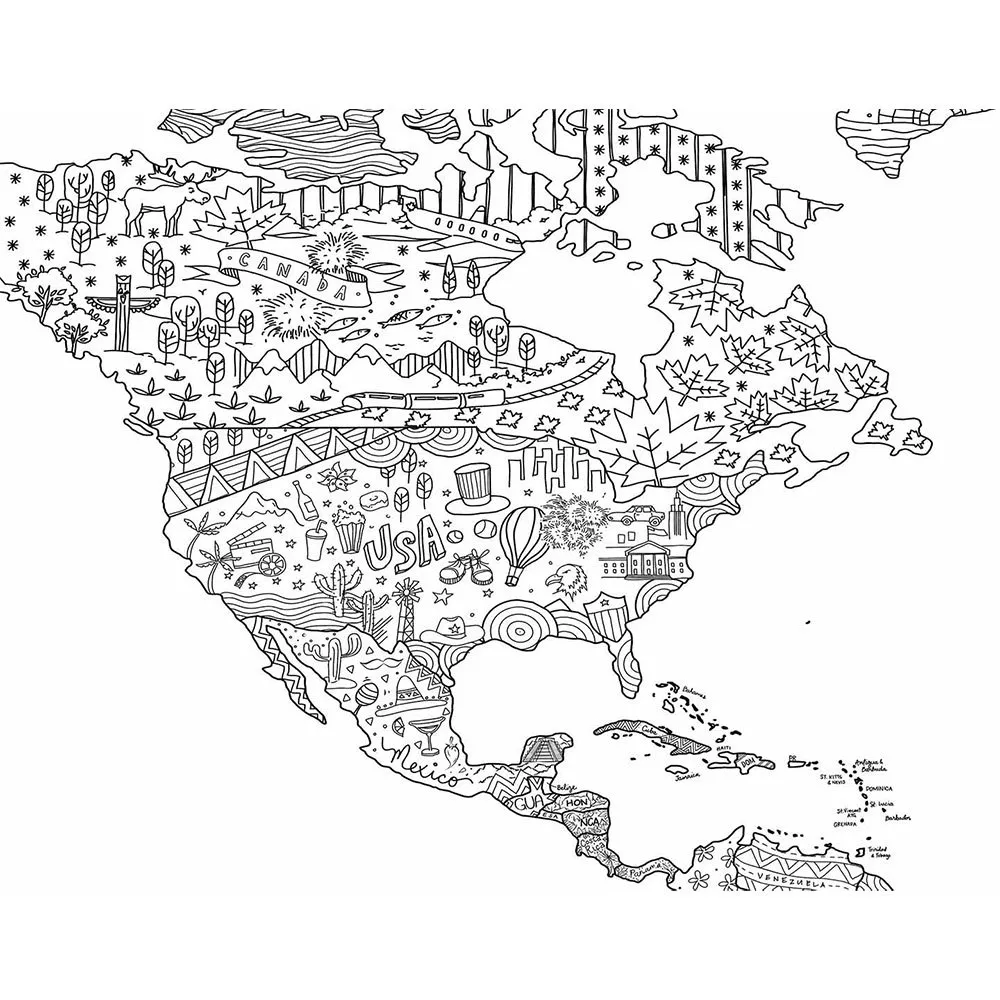 Mapas incríveis para colorir