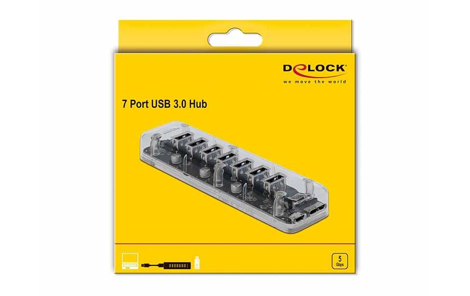 USB-Hub 64088 USB 3.0 - 7x Typ-A7-Port-USB-Hub