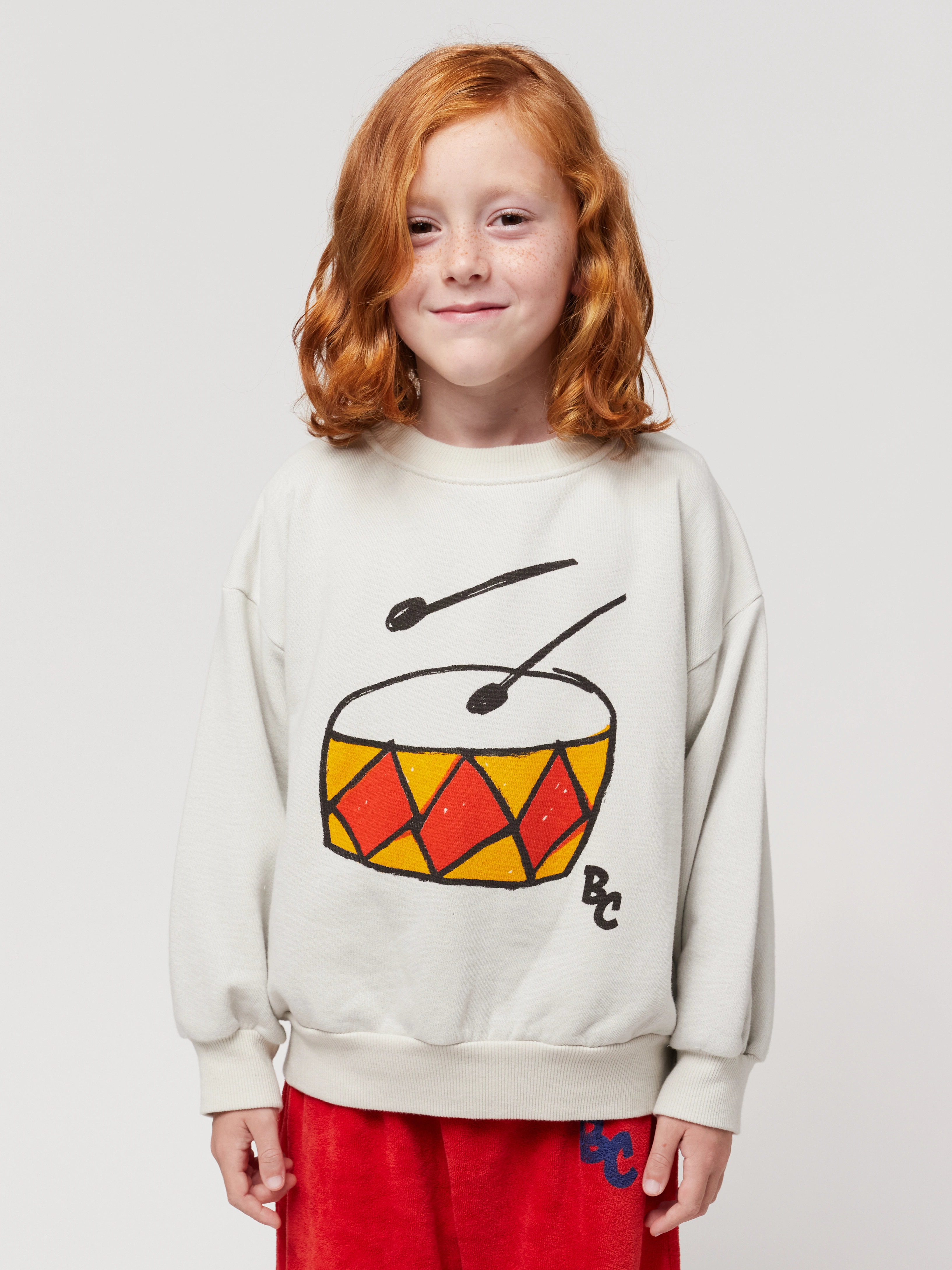 Sweatshirt PLAY THE DRUM in beige