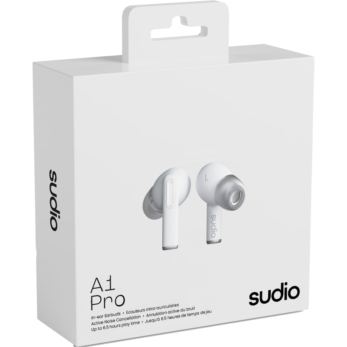 Sudio A1 Pro helt trådløse in-ear hodetelefoner (hvit)