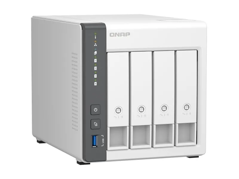 QNAP TS-433 - NAS-server - 4 bays - SATA 6Gb/s - RAID 0, 1, 5, 6, 10, JBOD, 50, 60 - RAM 4 GB - Gigabit Ethernet / 2.5 Gigabit Ethernet - iSCSI support