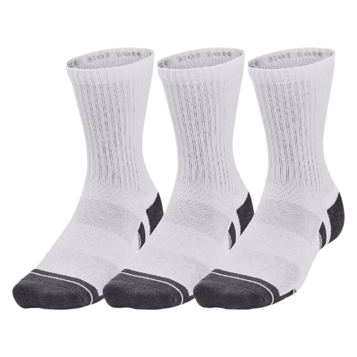 Under Armour Performance Sportsokken 3-Pack Wit Grijs