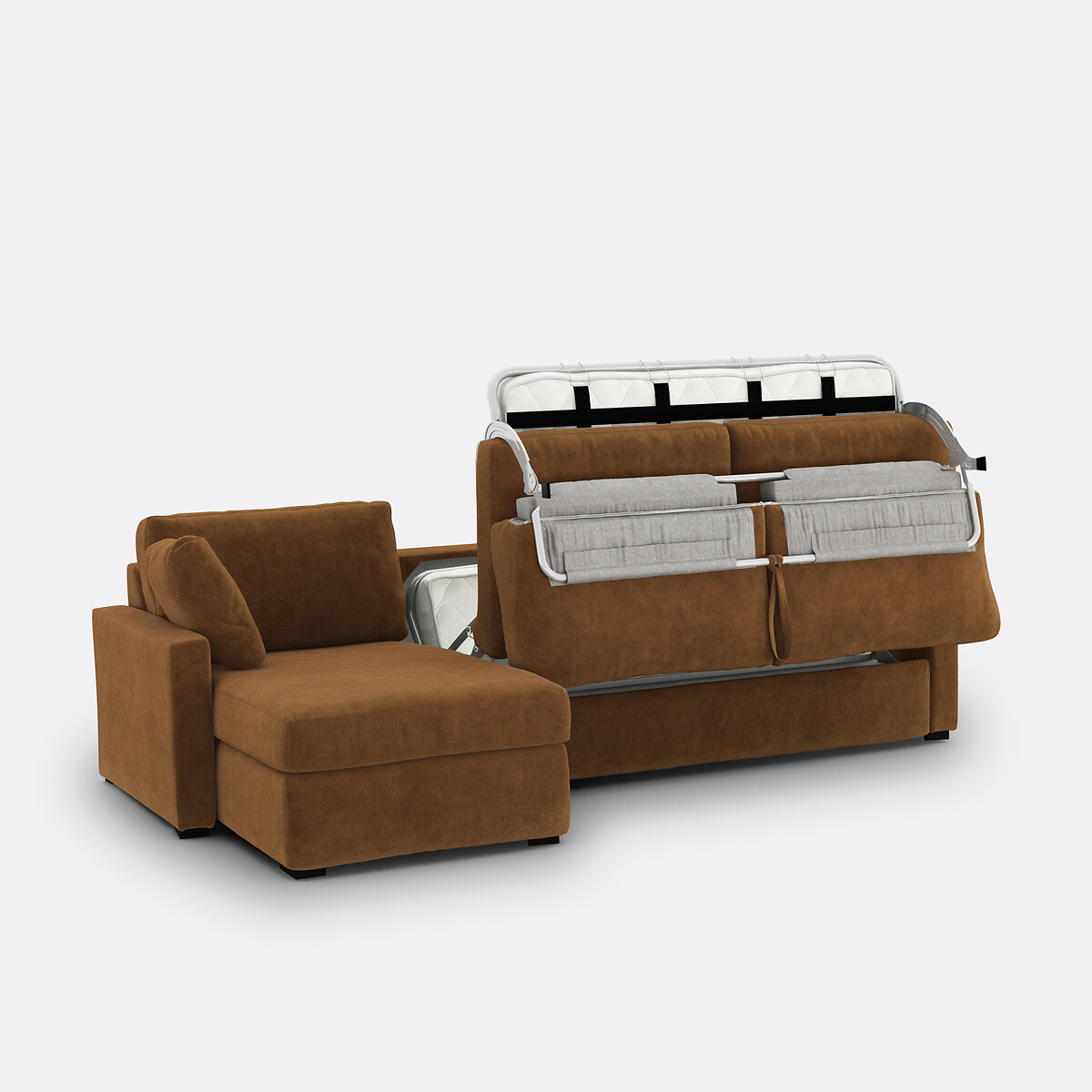 LA REDOUTE INTERIEURS<br>Sofá-cama de canto em veludo de espuma premium HR Timor