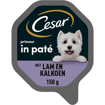 Cesar Primeur Maaltijdkuipje - Lam & Kalkoen - Hondenvoer - 150 g