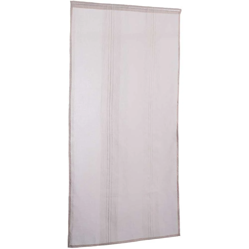 Vitrage droit passe tringle uni taupe 60x160 cm x2