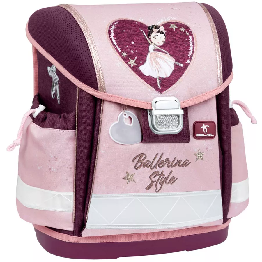 Belmil Schulranzen Classy Schulranzen Set 5-teilig mit Brustgurt Ballerina Style