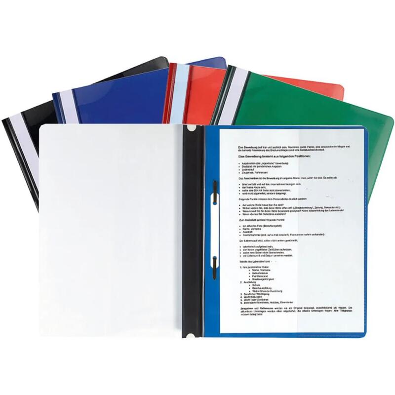 Chemise de présentation à lamelles PVC Premium - A4 - Couleurs assorties
