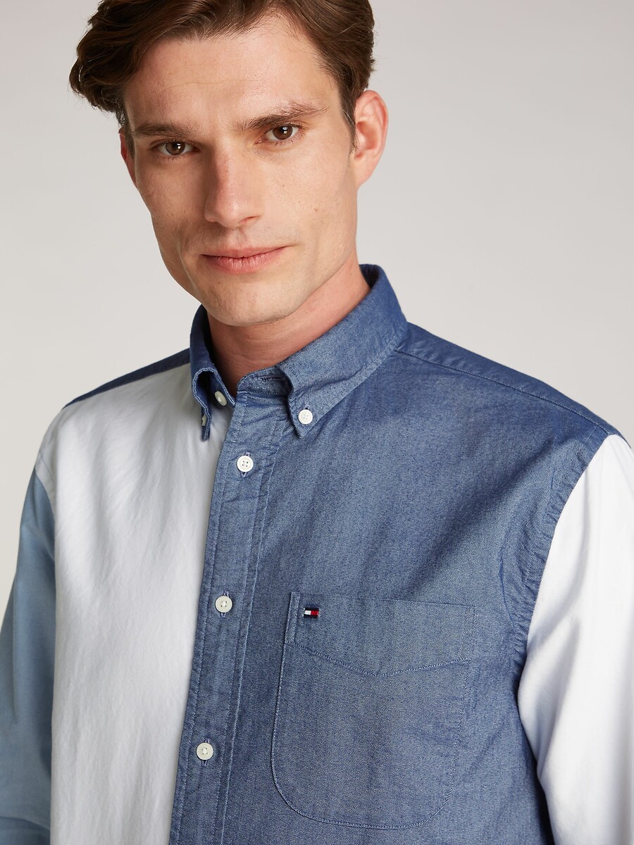 TOMMY HILFIGER<br>Los hemd oxford colourblock