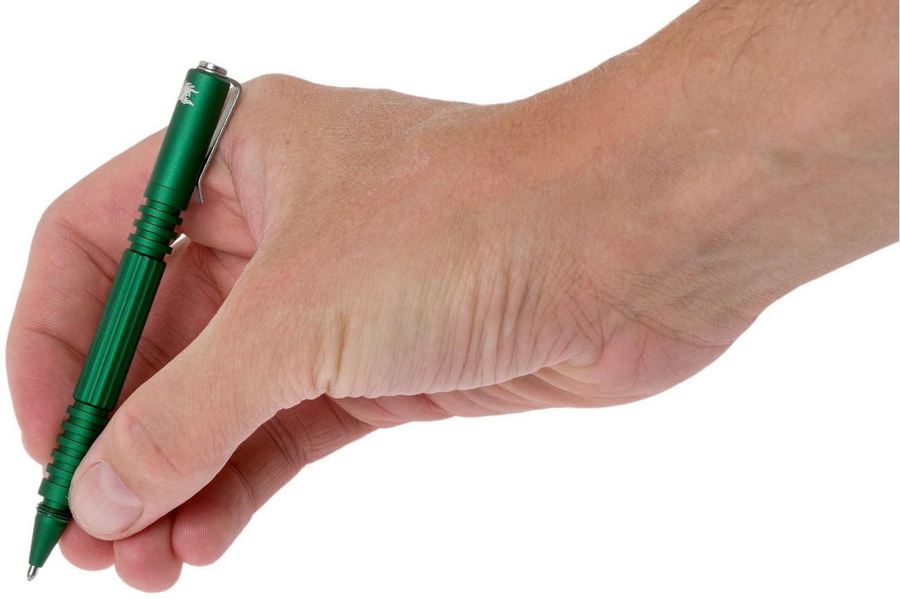 Rick Hinderer Investigator Pen Aluminium Matte Emerald Green, tactische pen