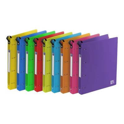 Oxford School Life Class'up - Classeur à anneaux - Dos 30 mm - A4 Maxi - pour 200 feuilles - 4 anneaux automatiques - disponible dans différentes couleurs