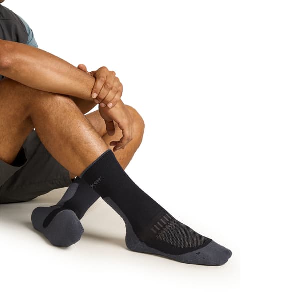 Chaussette randonnée ICEBREAKER M MER HIKE+ LIGHT CREW BLACK/OBSIDIAN