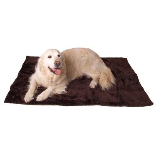 Cobertor marrom para descanso de cachorro